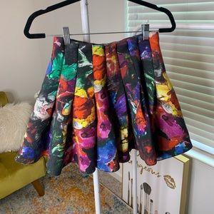 Rainbow Pleated Skirt